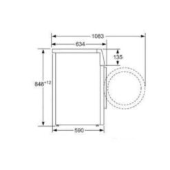 Kích thước của Máy giặt Bosch WAS28448SG