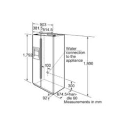 Kích thước của Tủ lạnh Bosch KAN58A75
