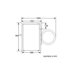 Kích thước của Máy sấy Bosch WTW85560BY