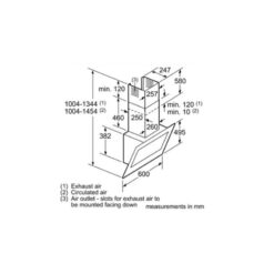Kích thước của Máy hút mùi nghiêng Bosch DWK068G61B