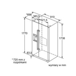 Kích thước của Tủ lạnh Bosch KAG90AI20