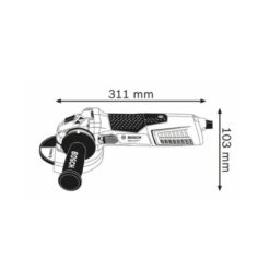 Kích thước của Máy mài góc nhỏ Bosch GWS 17 - 125 CI