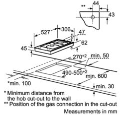 Bếp gas domino Bosch PRB326B70E 3 Bếp gas domino Bosch PRB326B70E