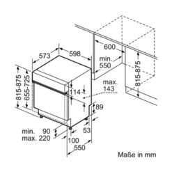 Kích thước Máy rửa chén bát Bosch SMI46IS03E