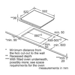 Kích thước Bếp hồng ngoại Bosch PKK651F17E