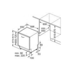 Kích thước của Máy rửa bát Bosch SMV6ZCX42E serie 6