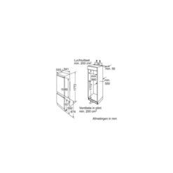 Kích thước của Tủ lạnh Bosch KIV38X20