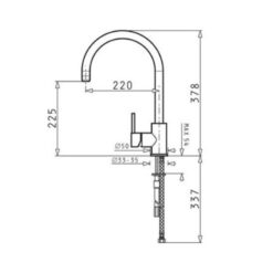 kích thước của Vòi rửa bát Bosch Gusto