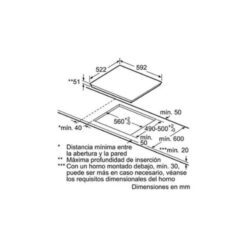 Kích thước của Bếp từ Bosch Balay 3EB965BU
