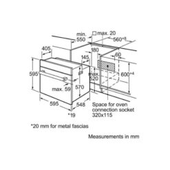 Kích thước của Lò nướng Bosch HBN531E0