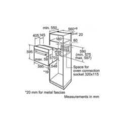 Kích thước của Lò nướng Bosch HBN531E4B