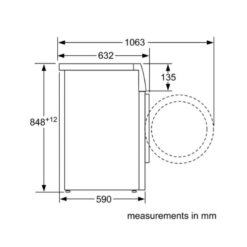 Kích thước máy giặt Bosch WAV28L40SG