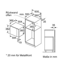Kích thước lò vi sóng Bosch BEL554MS0