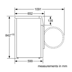 Kích thước Máy sấy Bosch WTX87E40