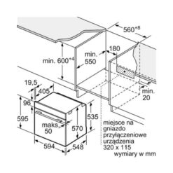 kích thước của Lò nướng Bosch HBA534EB0