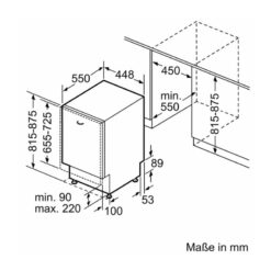 Kích thước Máy rửa bát Bosch SPV6ZMX23E