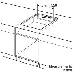 Kích thước bếp từ Bosch 4 vùng nấu PUE612FF1J