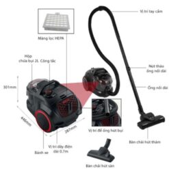 chi tiet may hut bui dang hop bosch bgs21wx100